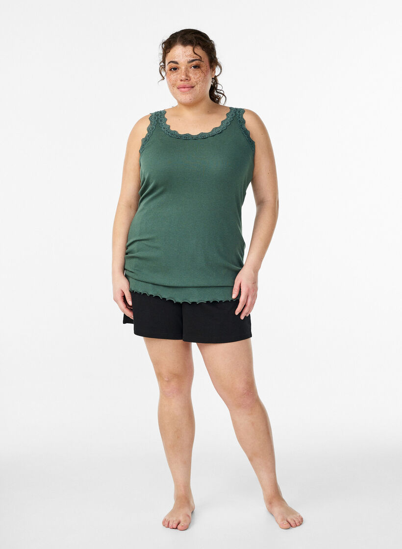 Spitzentop, Gr&uuml;n, Model image number 1