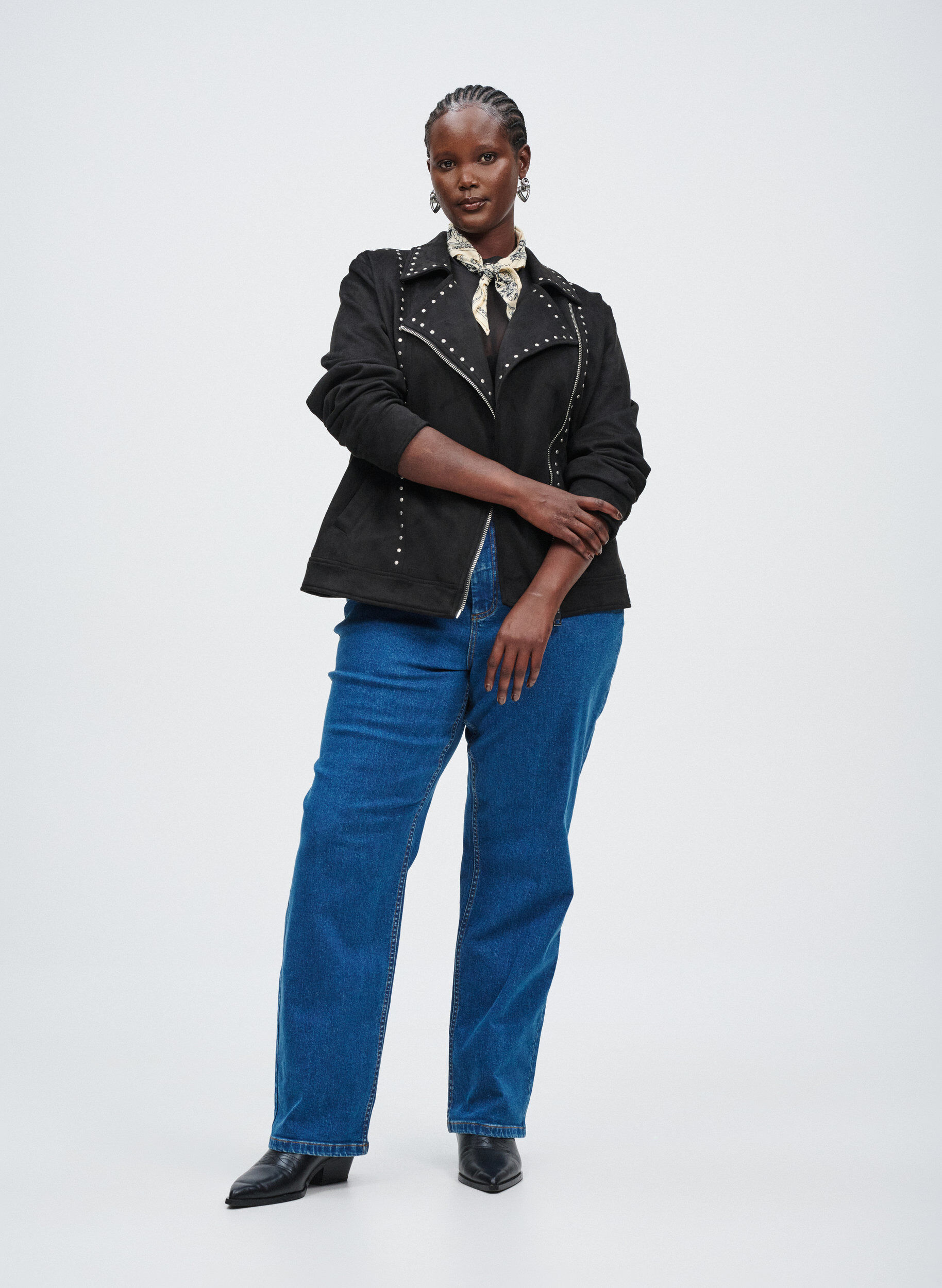 ZizziGemma Jeans mit hoher Taille in Regular Fit, Blau, Image image number 0