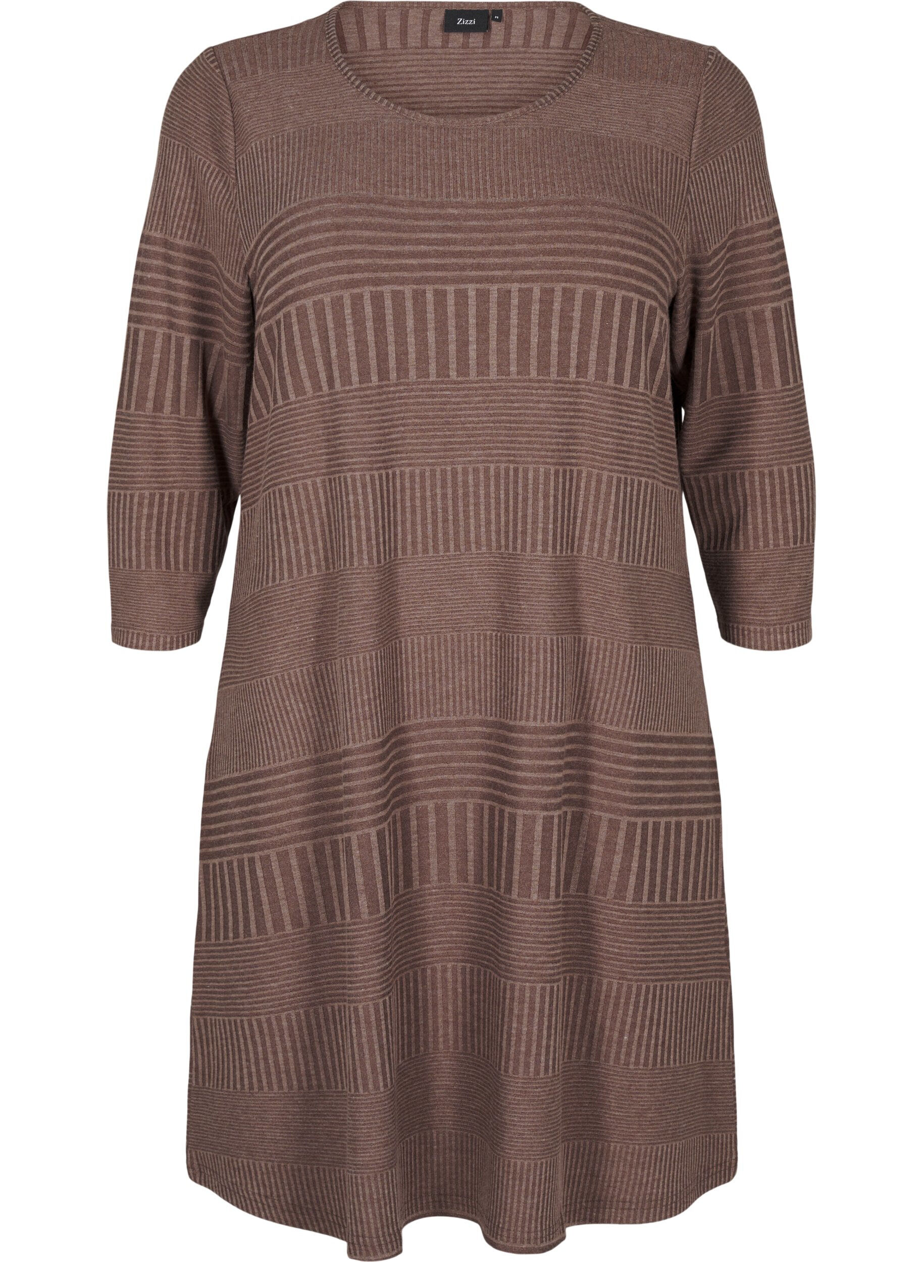 ZizziKleid mit 3/4-&Auml;rmeln und Streifenmuster, Ch. Martini Mel., Packshot image number 0