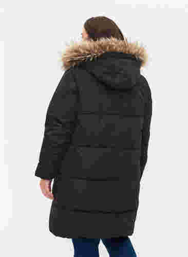 Winterjacke mit abnehmbarer Kapuze, Black, Model image number 1