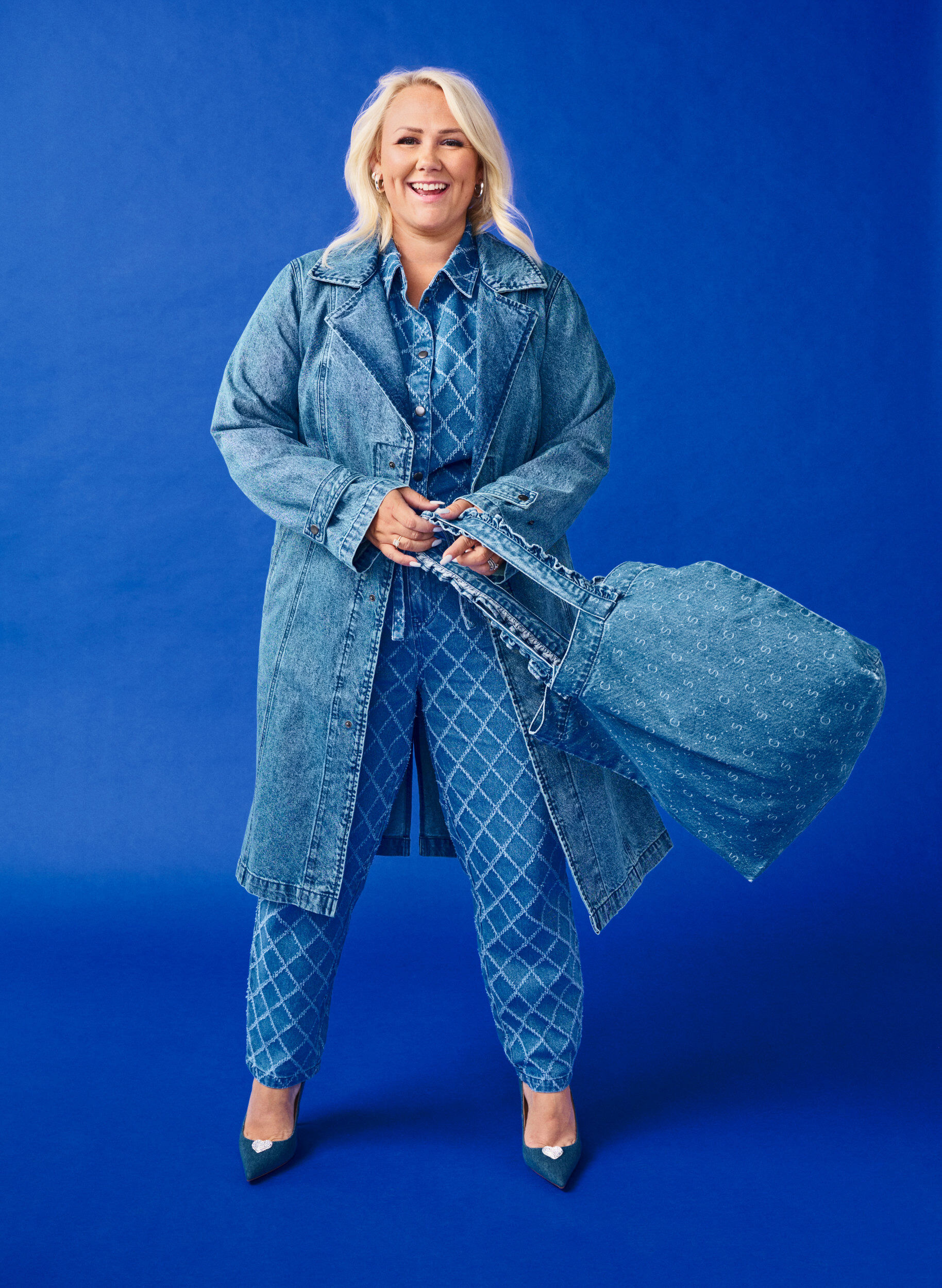 ZizziDenim-Trenchcoat mit G&uuml;rtel, Blue Denim, Image image number 0