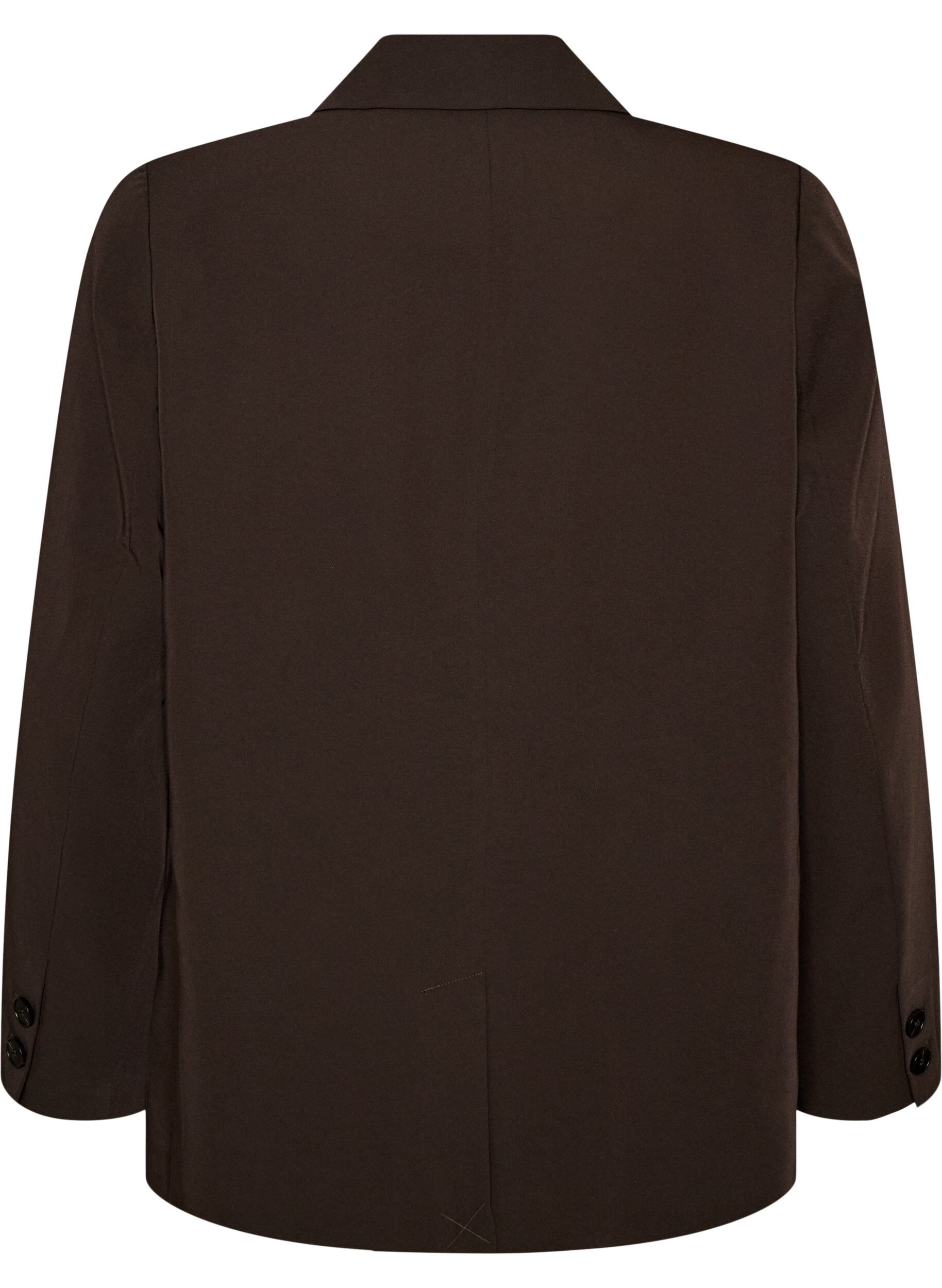 ZizziZweireihiger Blazer mit lockerer Passform, Braun, Packshot image number 1
