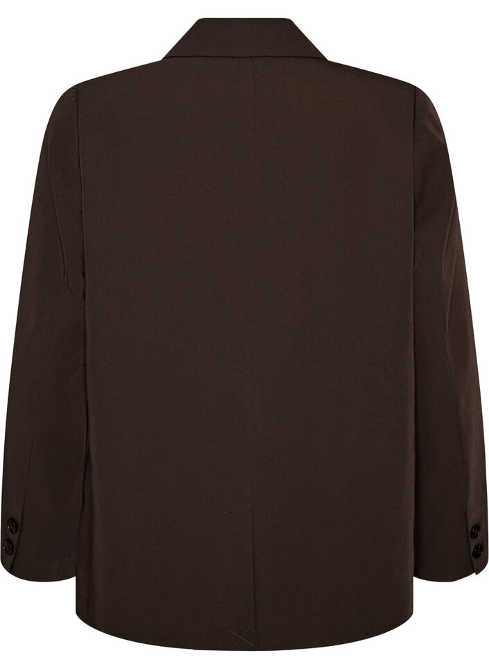 Zweireihiger Blazer mit lockerer Passform, Braun, Packshot image number 1