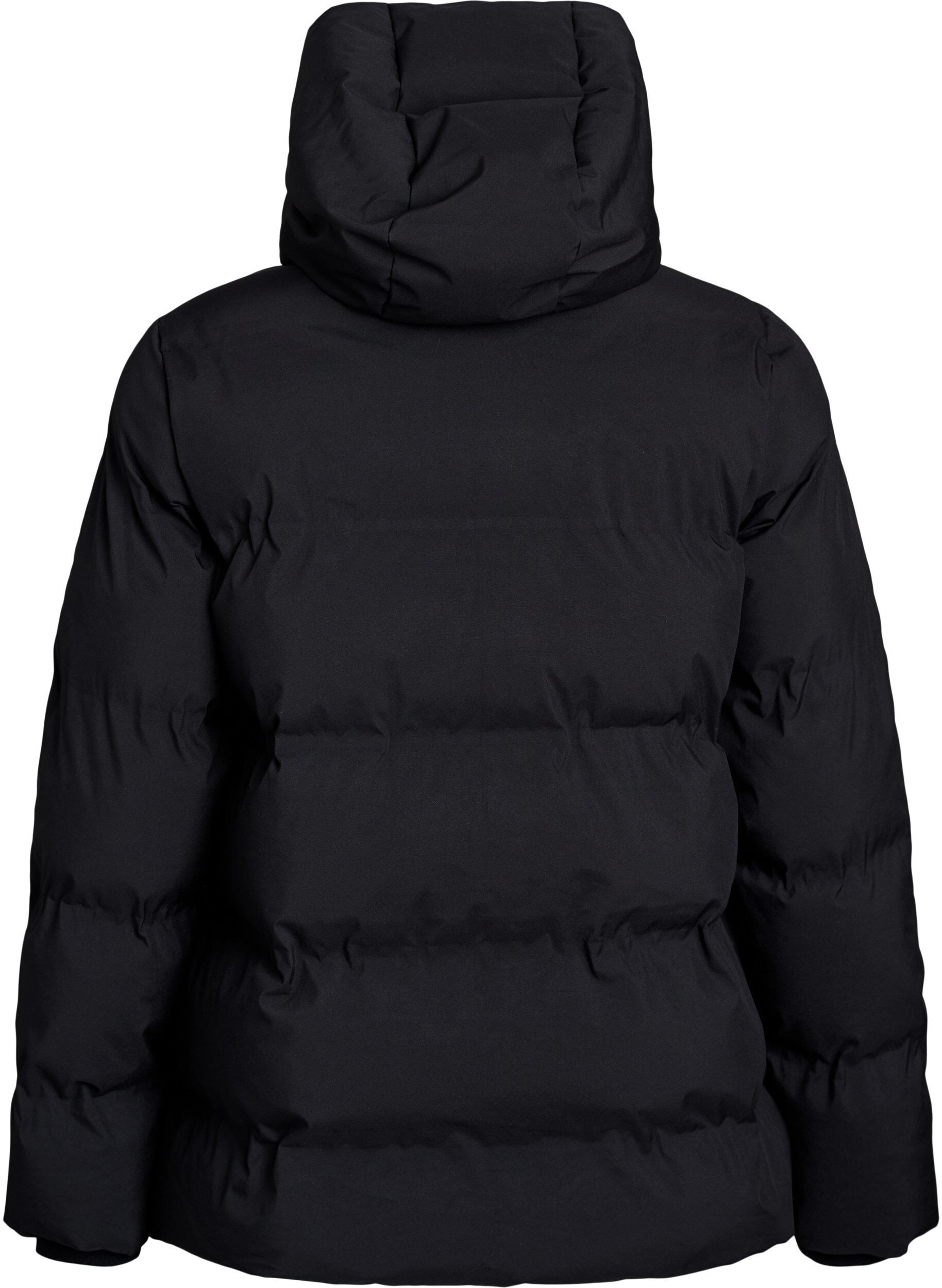 ZizziKurze Steppjacke mit abnehmbarer Kapuze, Schwarz, Packshot image number 1