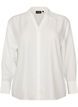 Lockere Bluse mit V-Ausschnitt, Wei&szlig;, Packshot image number 0