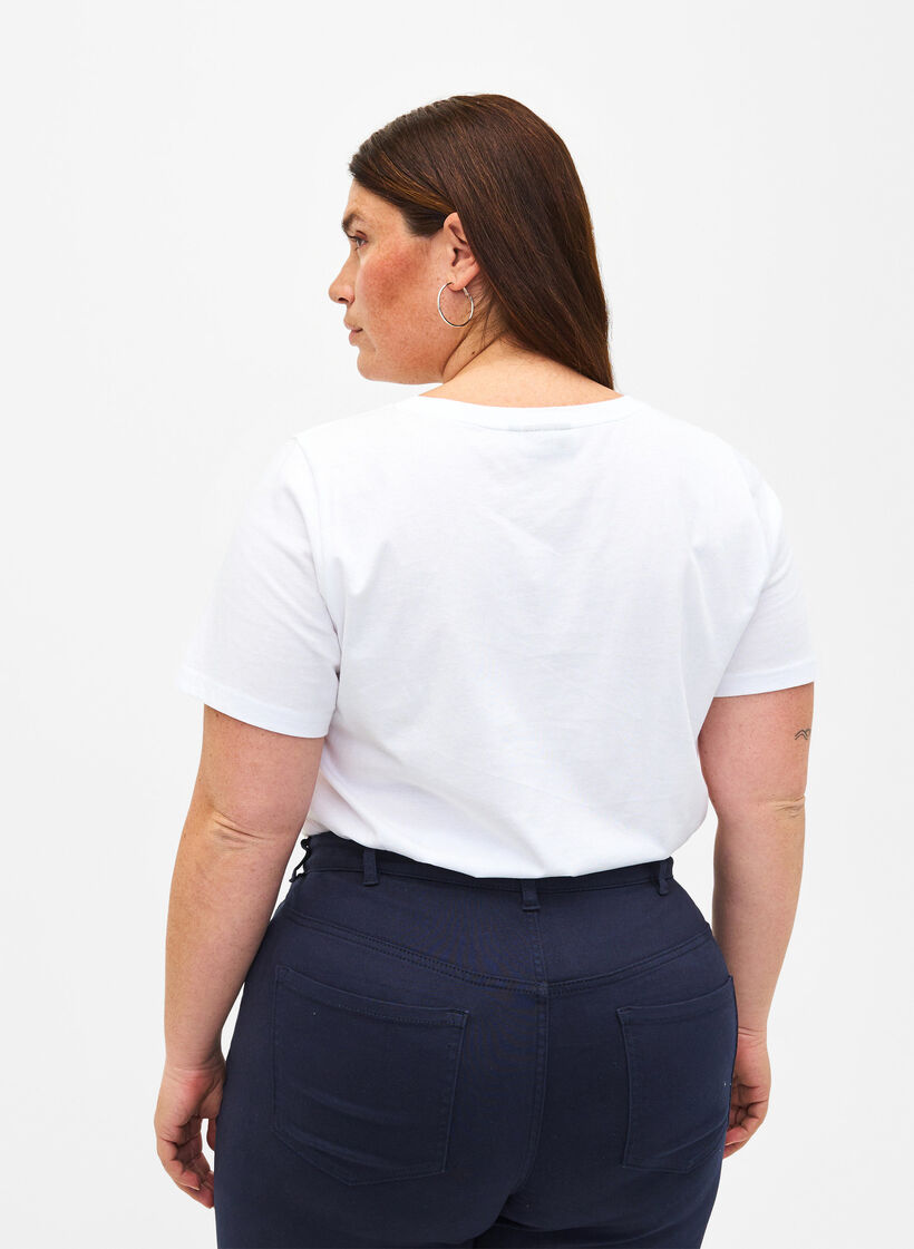 T-shirts mit Blumenmotiv, Bright W. w. Flower, Model image number 1