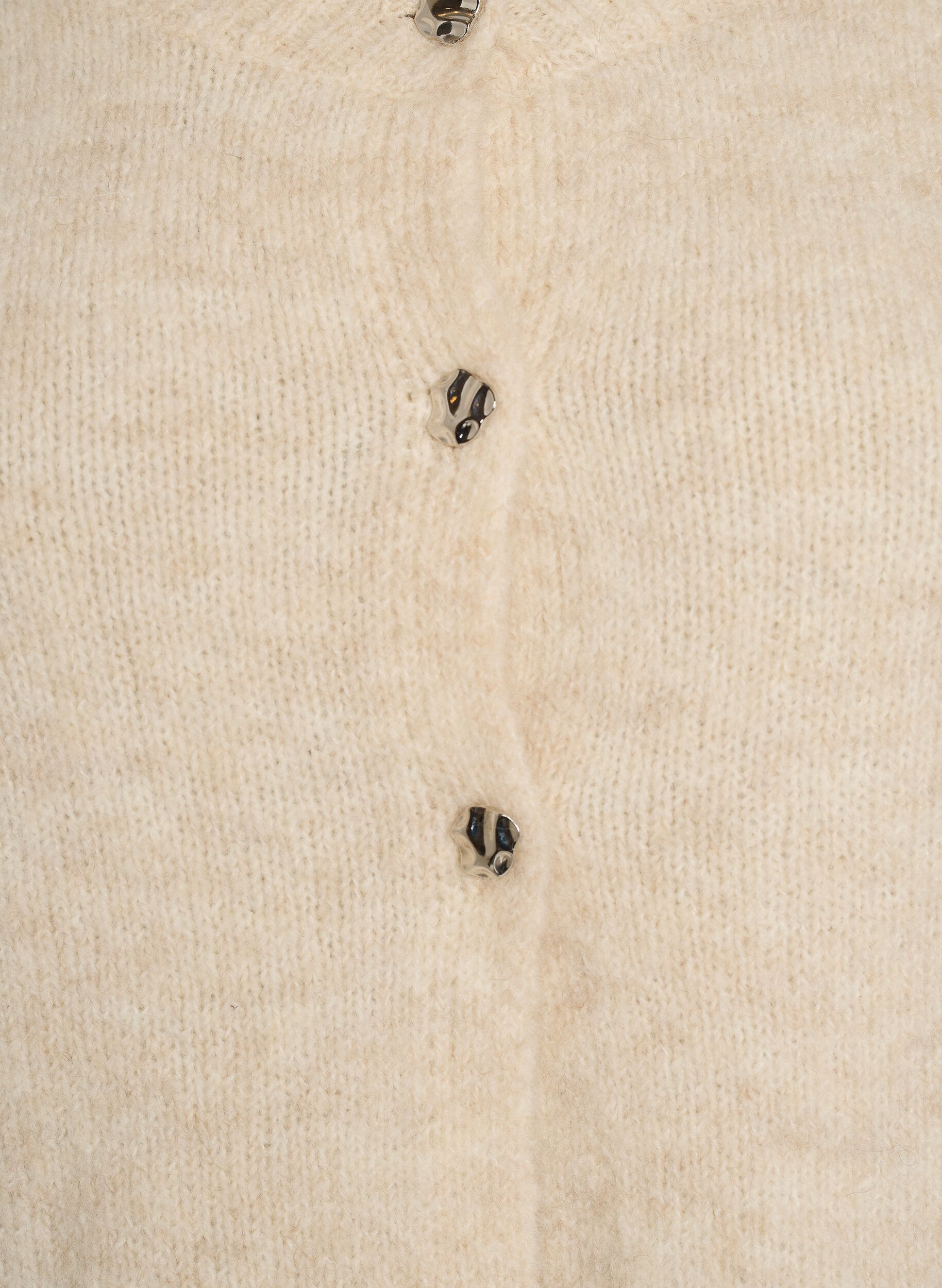 ZizziStrickjacke aus Wollmischung mit 3/4-&Auml;rmeln, Beige, Packshot image number 2