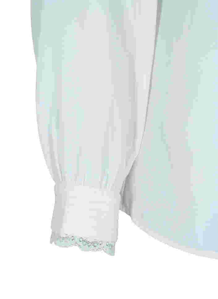 	 Langärmelige Bluse mit V-Ausschnitt, Bright White, Packshot image number 2