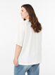 Oversize-T-Shirt mit halben Ärmeln, Weiß, Model image number 2