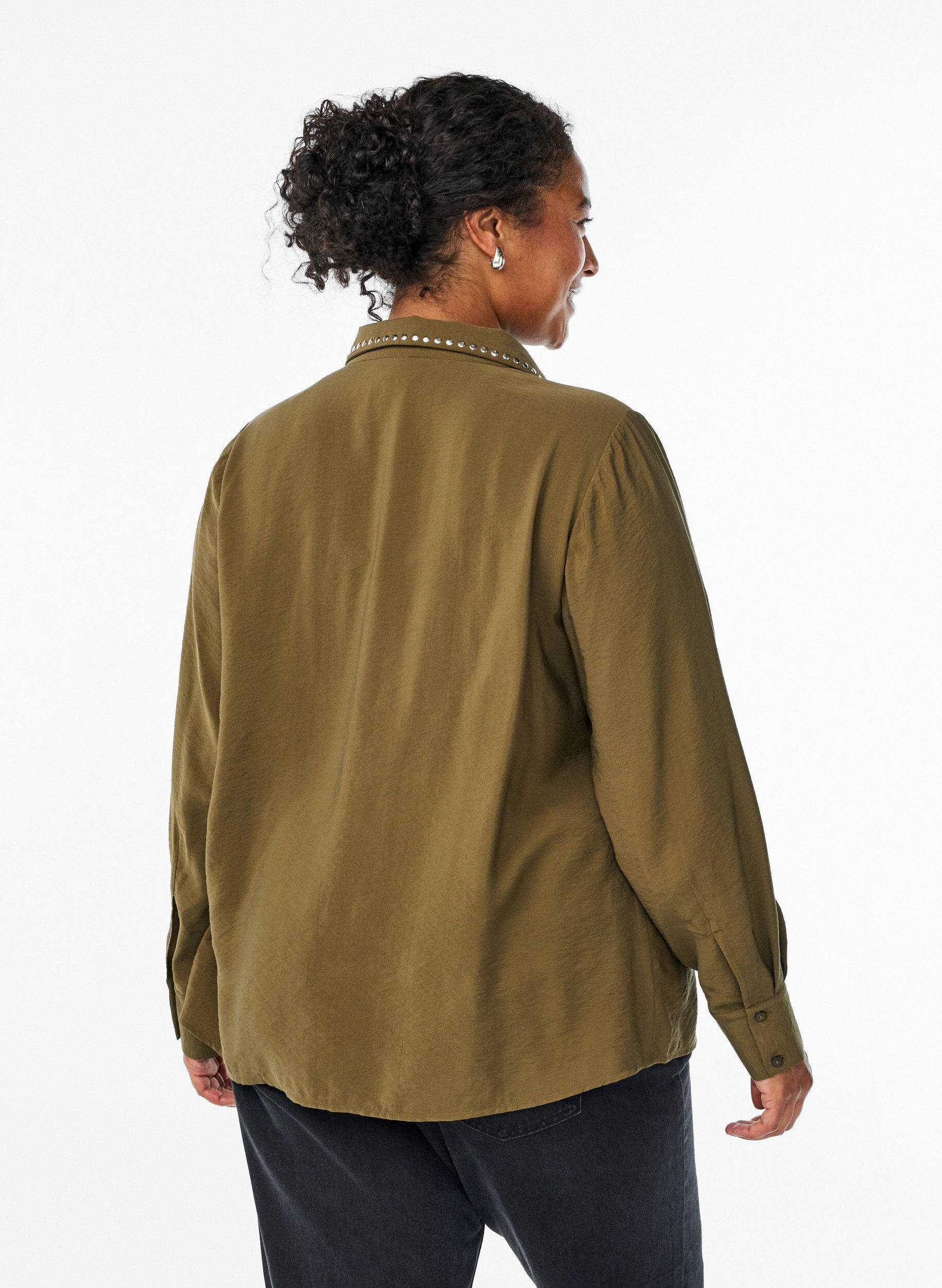 ZizziBluse mit Nieten, Gr&uuml;n, Model image number 2