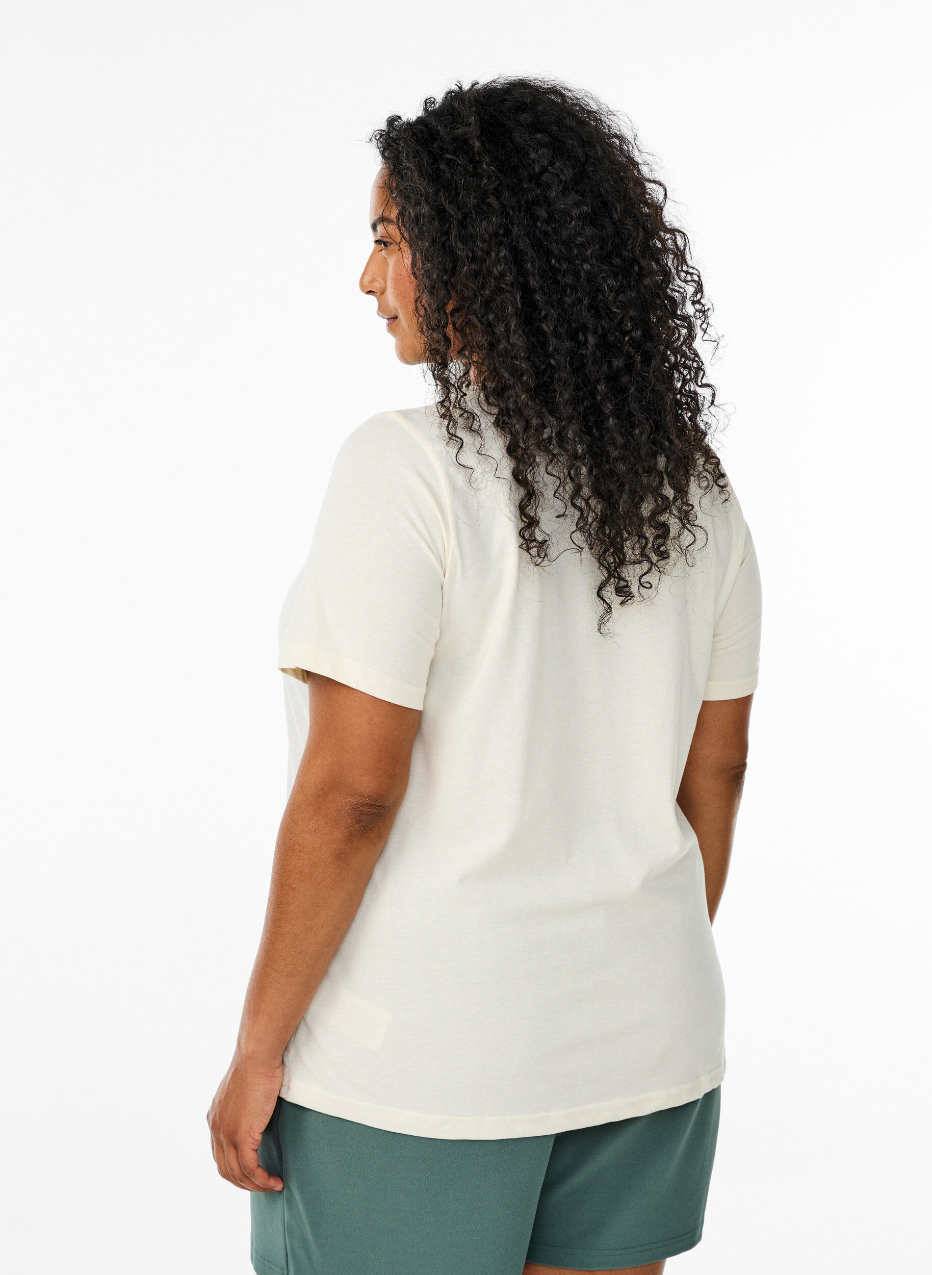 ZizziT-Shirt mit Print, Vanille, Model image number 2