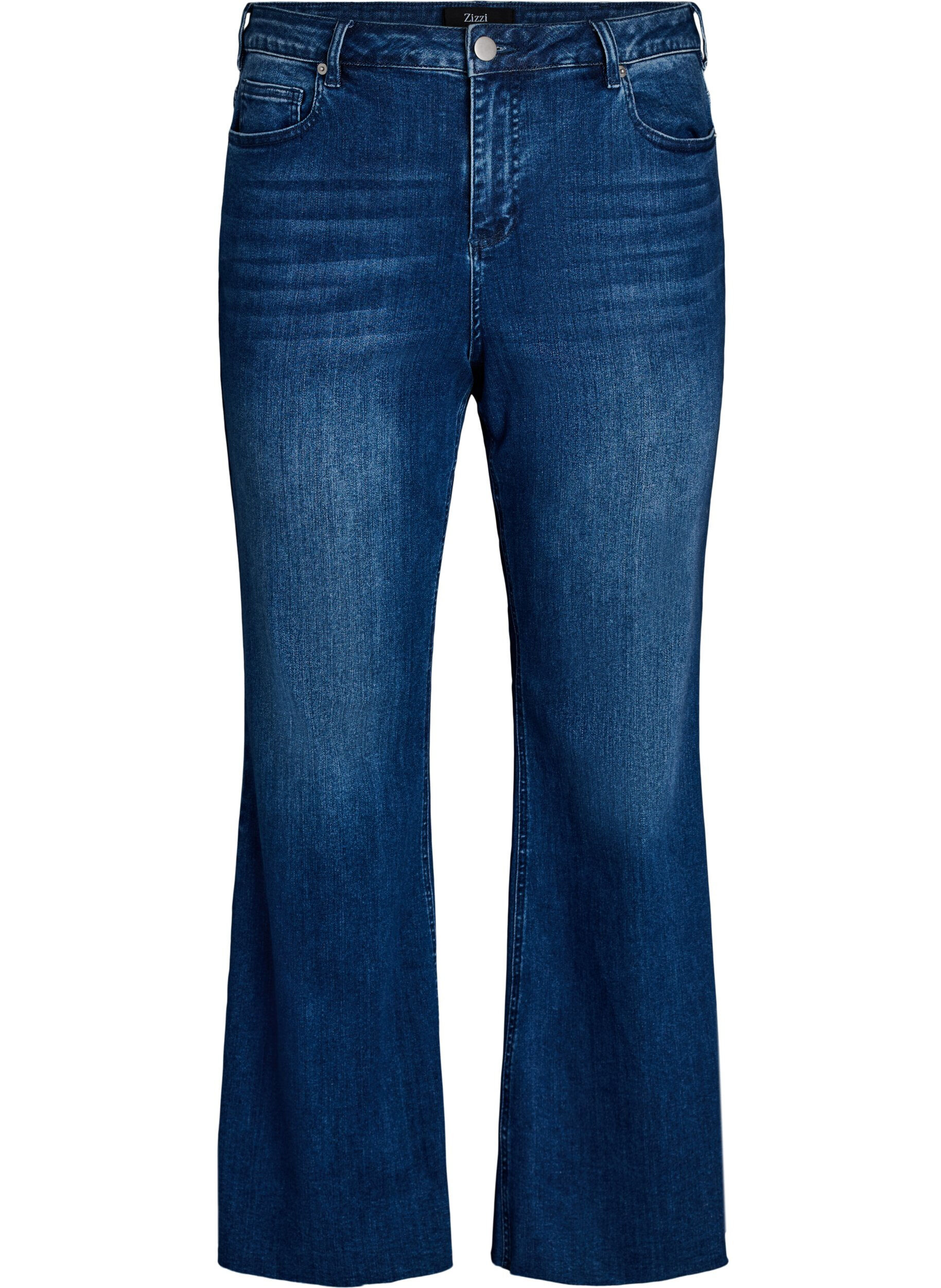 ZizziBootcut-Jeans mit hoher Taille, Blau, Packshot image number 0