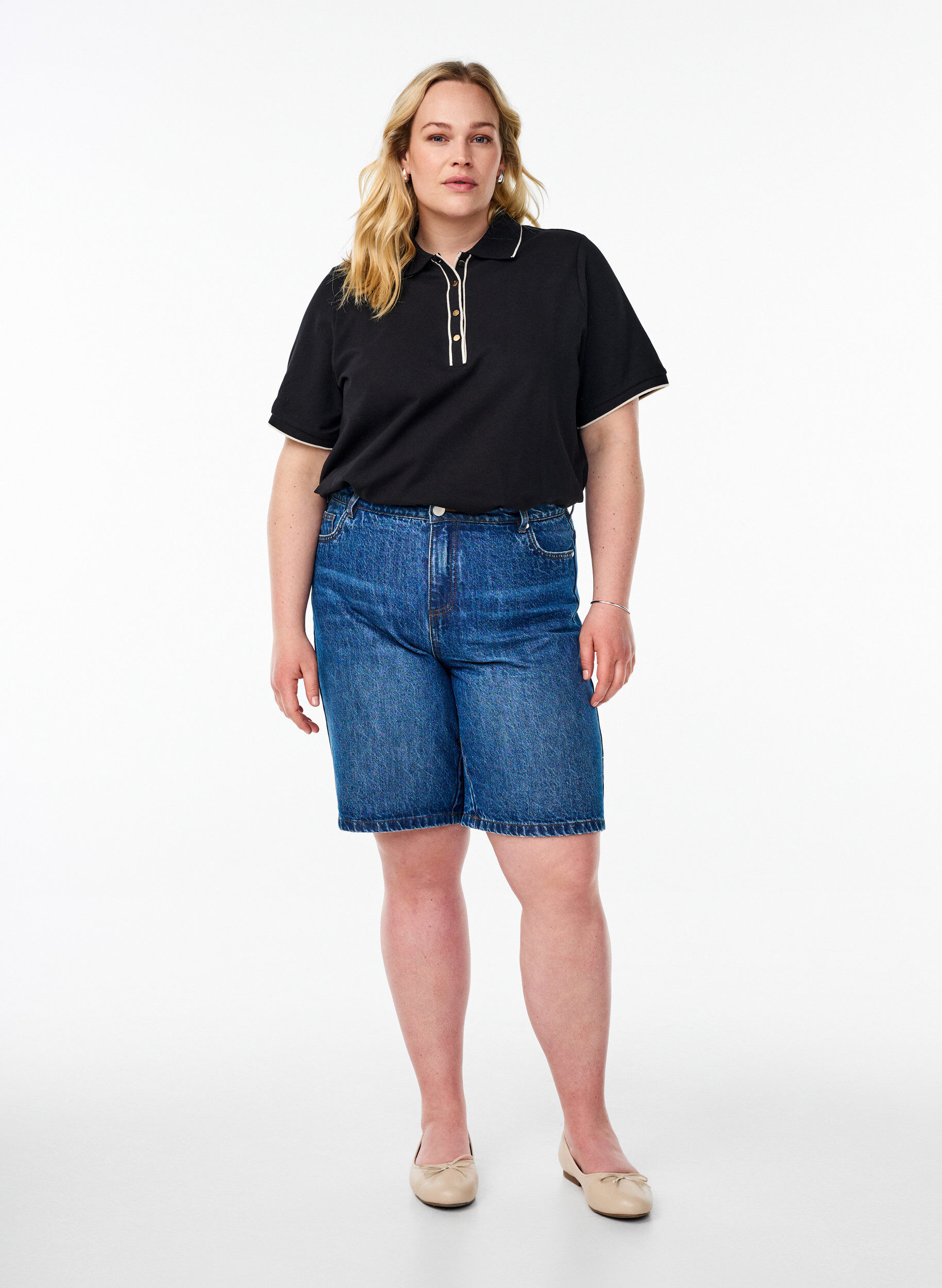 ZizziPoloshirt mit kurzen &Auml;rmeln, Schwarz, Model image number 1