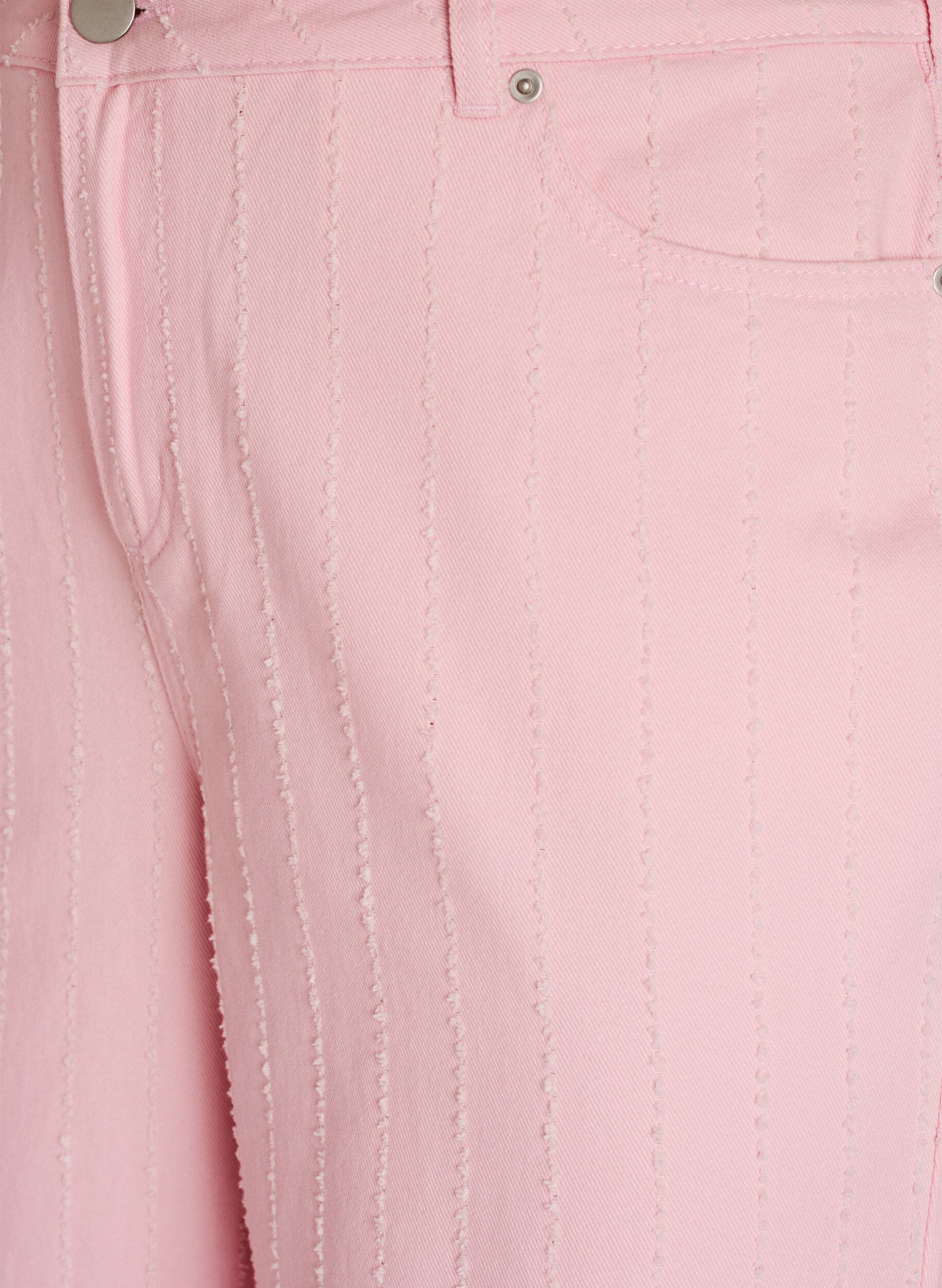 ZizziMyra Jeans aus farbigem Denim mit weiter Passform und strukturiertem Muster, Rot, Packshot image number 2