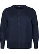 Feinstrick-Strickjacke mit Rundhalsausschnitt, Blau, Packshot image number 0