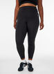 Trainingstights mit hoher Taille und Tasche im Bund, Schwarz, Model image number 2