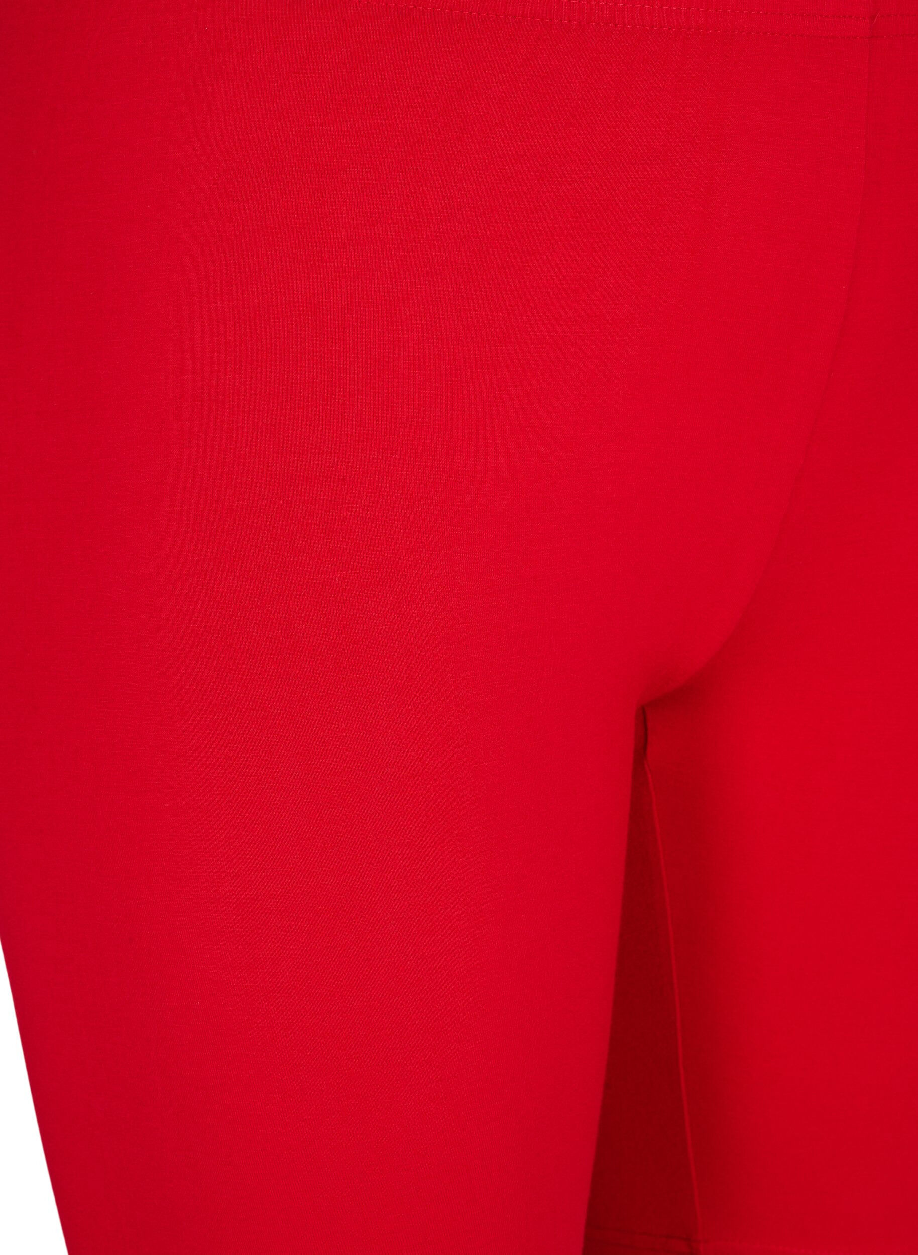 ZizziEinfarbige Basic Radlershorts, Rot, Packshot image number 2