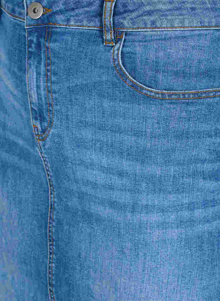 Eng anliegender Jeansrock aus Baumwolle, Blue denim, Packshot image number 2