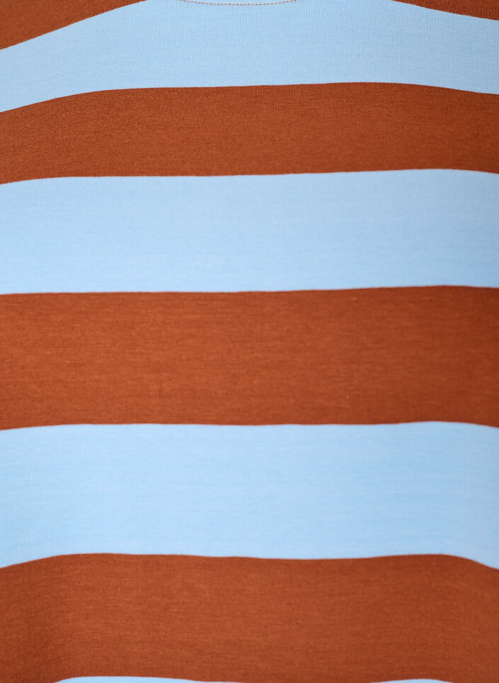 Oversize-T-Shirt mit Streifen und 1/2-&Auml;rmeln, Blau, Packshot image number 2