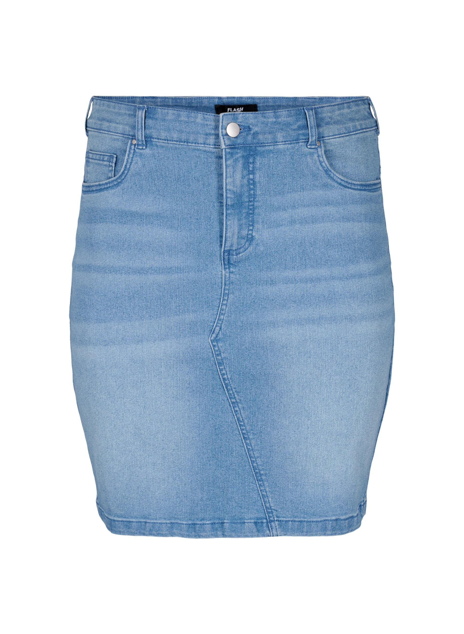 ZizziFLASH - Eng anliegender Jeansrock, Blau, Packshot image number 0