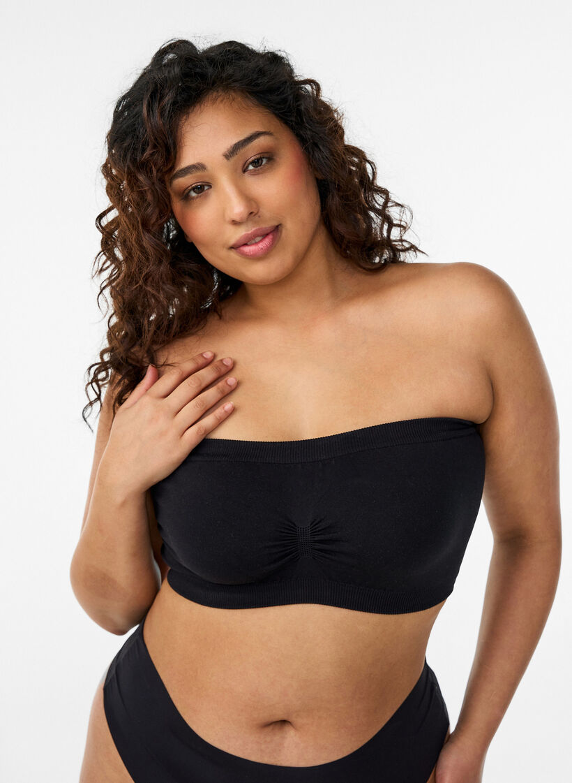 Tr&auml;gerloser BH, Schwarz, Model image number 0