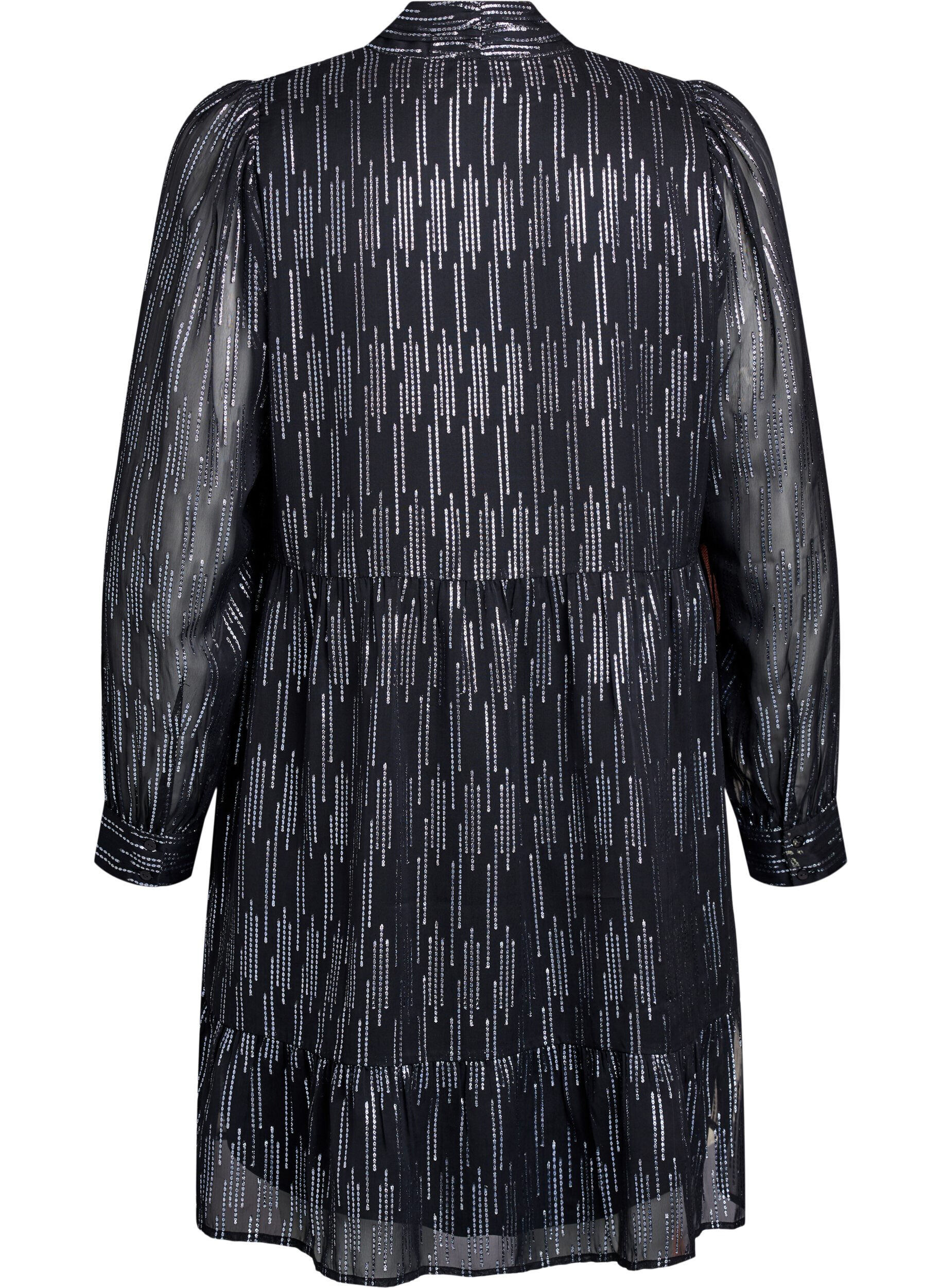 ZizziKurzes Partykleid mit Glitzermuster, Schwarz, Packshot image number 1