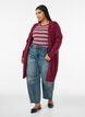 Strickjacke mit Rippenstrick und Taschen, Rot, Model image number 1
