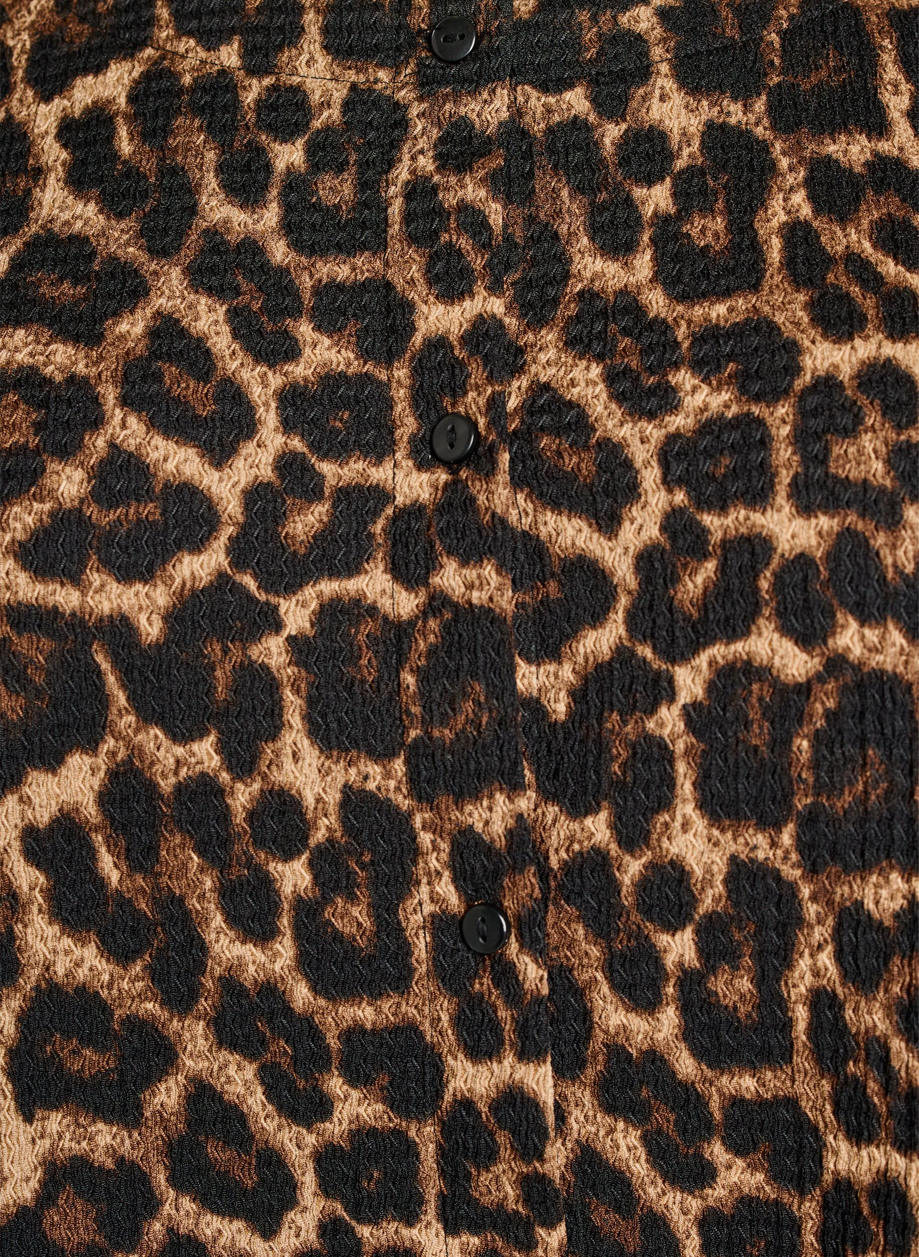 ZizziKurz&auml;rmelige Bluse mit Struktur und Knopfleiste, Schwarz, Packshot image number 2