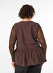 &Auml;rmellose Sch&ouml;&szlig;chenbluse mit dekorativen Kn&ouml;pfen, Braun, Model image number 2