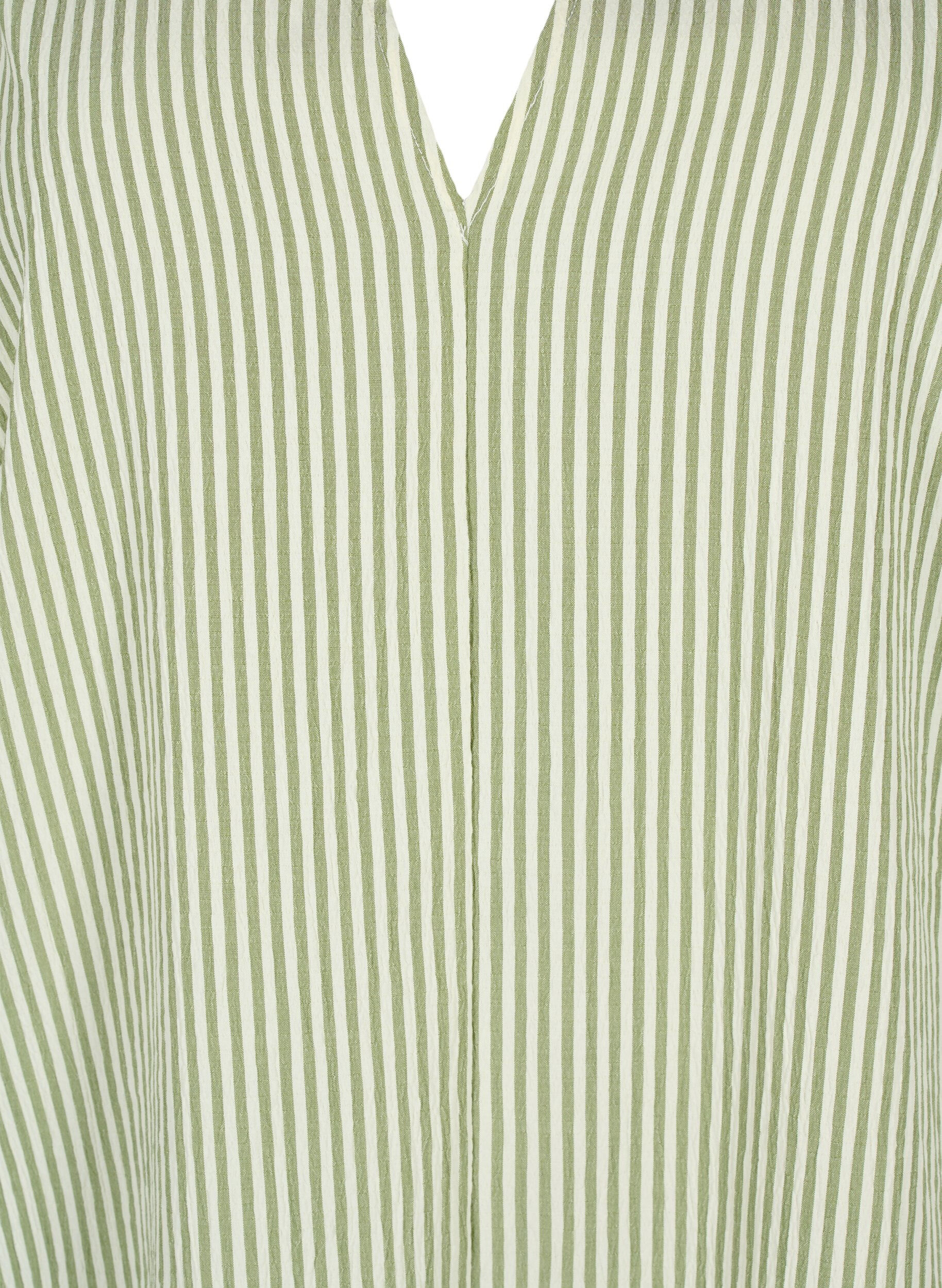 ZizziGestreiftes Kleid mit 3/4-&Auml;rmeln, Green Stripe, Packshot image number 2
