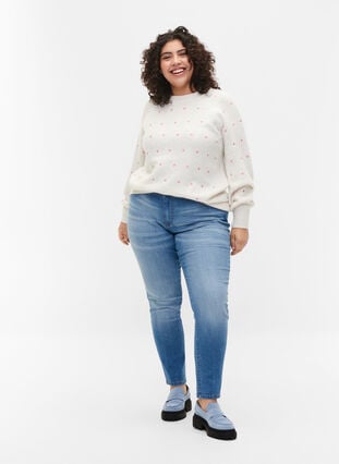 Emily Jeans mit Slim Fit und normaler Taillenhöhe, Blue denim, Model image number 0