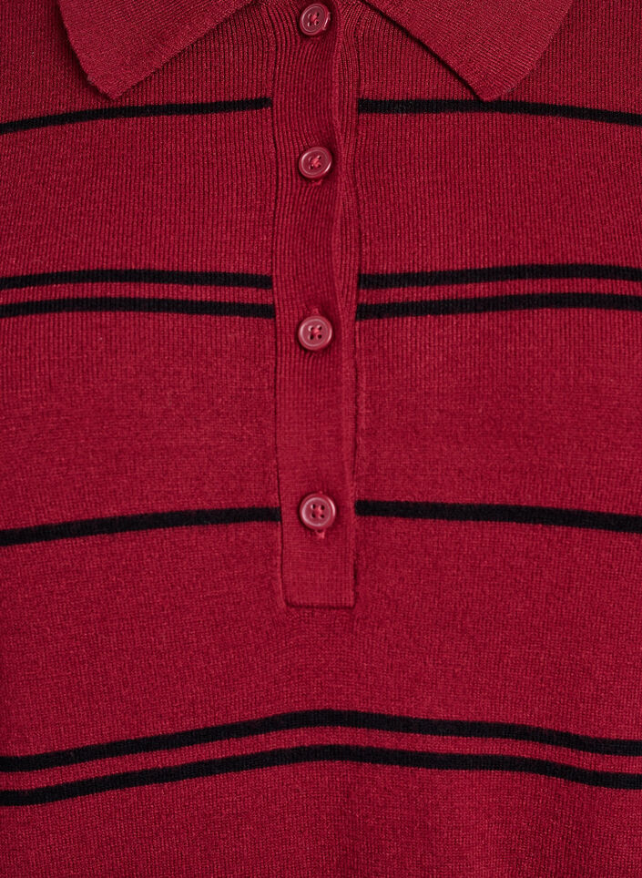 Strickbluse mit Kragen, Rot, Packshot image number 2