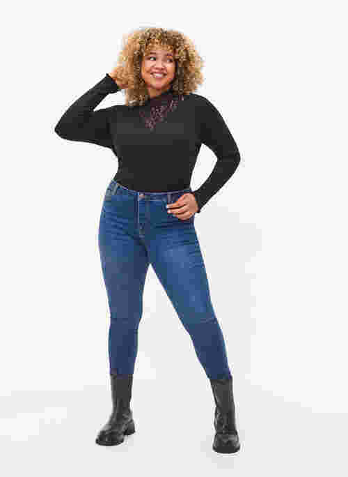 Super slim Amy Jeans mit hoher Taille