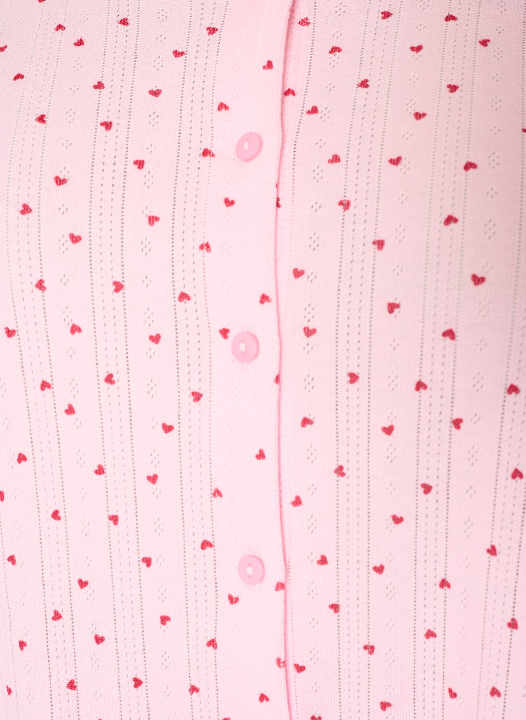 ZizziStrickjacke aus Bio-Baumwolle mit Lochstickerei, Pink, Packshot image number 2