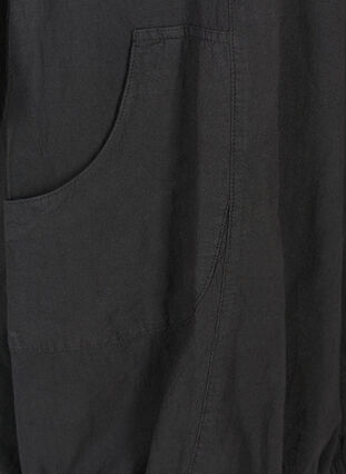 Ärmelloses Kleid aus Baumwolle, Black, Packshot image number 3