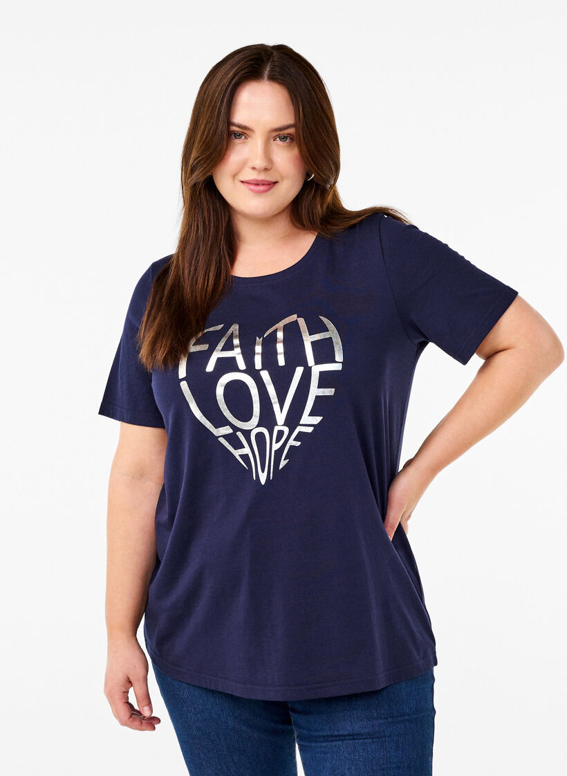FLASH - T-Shirt mit Motiv, Navy B. Silver Faith, Model image number 0
