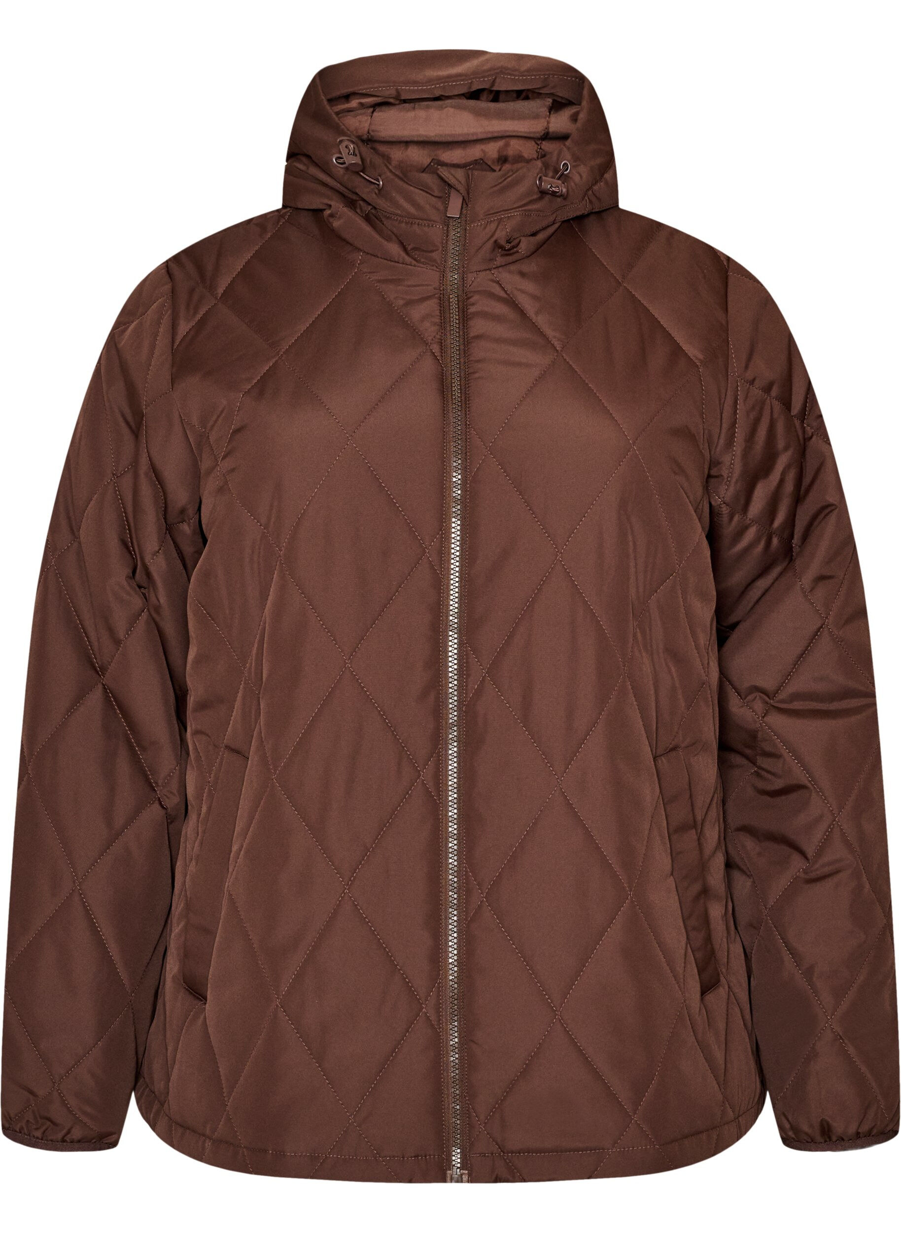 Leicht wattierte Jacke mit Rautensteppung