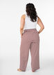 Gestreifte Schlafanzughose mit hoher Taille und weiten Beinen, Rot, Model image number 1