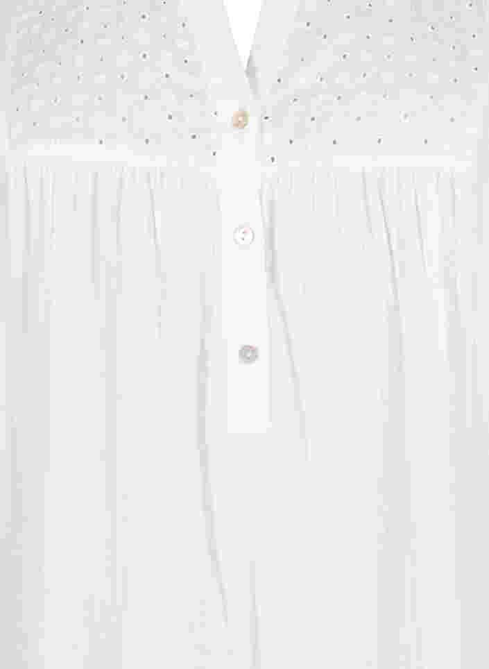 Tunika aus Baumwolle mit Anglais-Stickerei, Bright White, Packshot image number 2