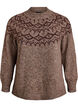 Pullover mit nordischem Muster, Braun, Packshot image number 0