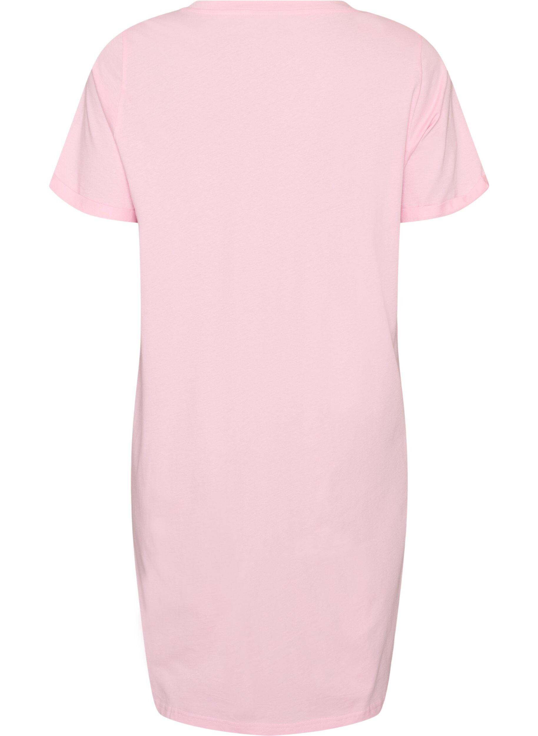 ZizziKurz&auml;rmeliges Nachthemd aus Bio-Baumwolle, Pink, Packshot image number 1