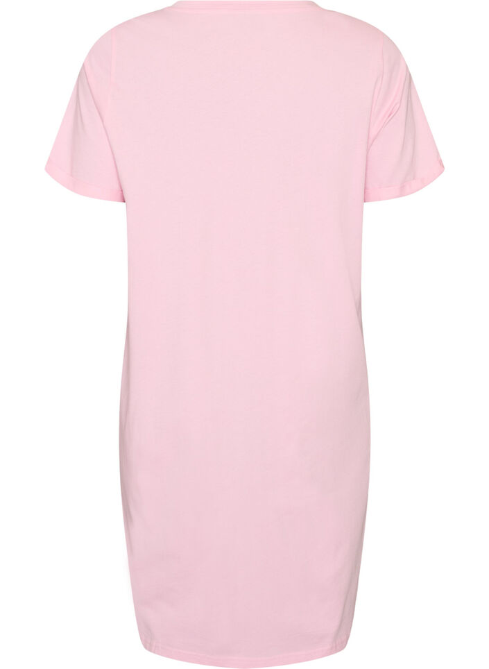 Kurz&auml;rmeliges Nachthemd aus Bio-Baumwolle, Pink, Packshot image number 1