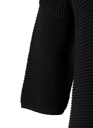 Strukturierter Pullover mit hohem Halsausschnitt, Black, Packshot image number 2