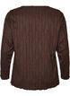 Bluse aus Jersey mit welliger Struktur, Braun, Packshot image number 1