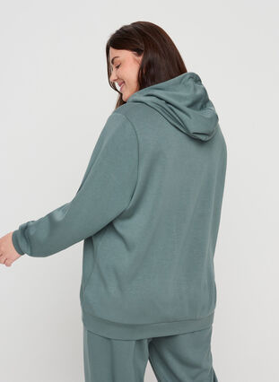 Sweatshirt mit Taschen und Kapuze, Balsam Green, Model image number 1