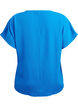Bluse mit kurzen &Auml;rmeln und Rundhalsausschnitt, Blau, Packshot image number 1