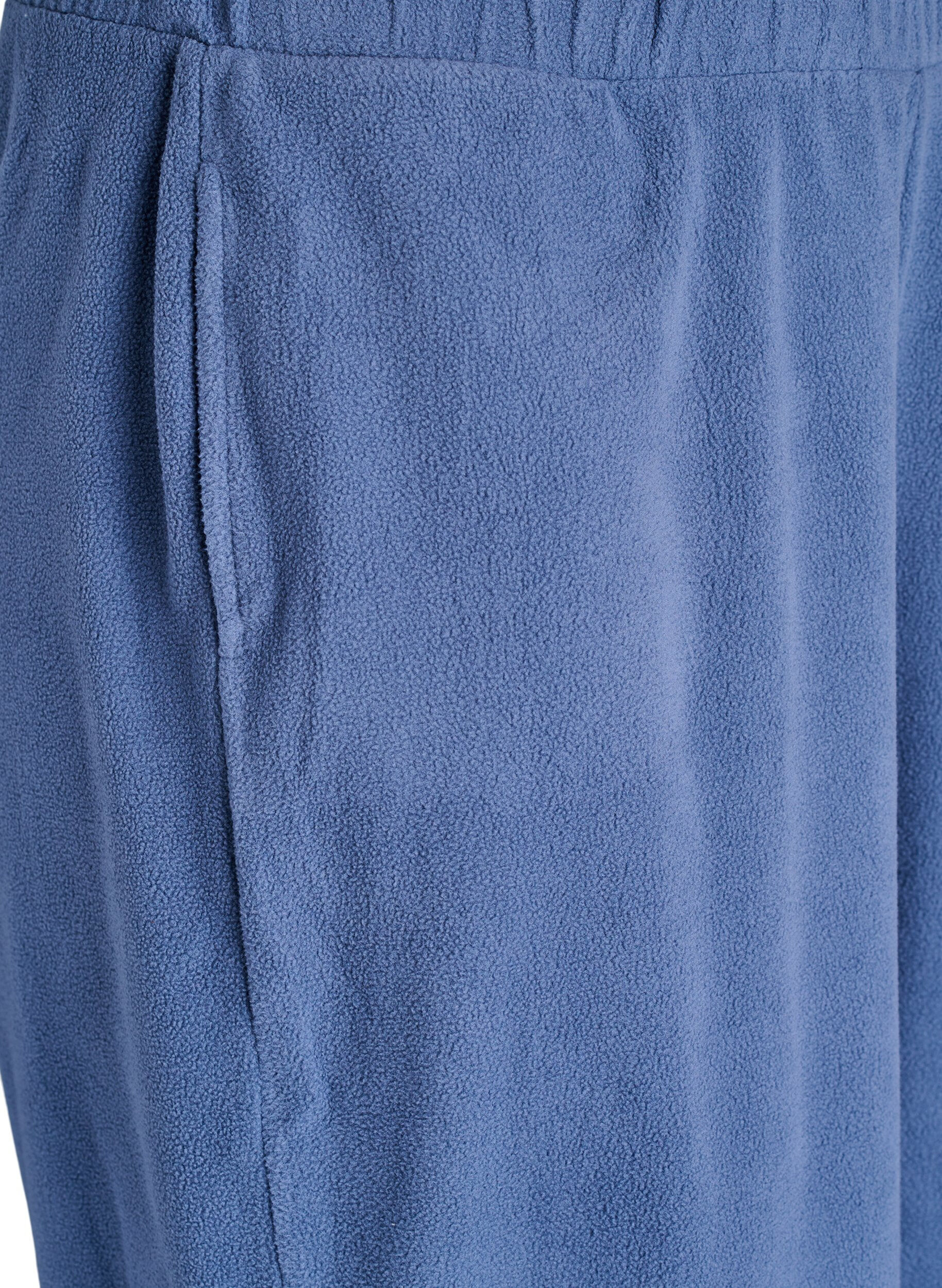 ZizziHoch taillierte Hose aus Fleece mit Taschen, Blau, Packshot image number 2