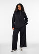 Sweatshirt mit hohem Kragen und Rei&szlig;verschluss, Schwarz, Model image number 1