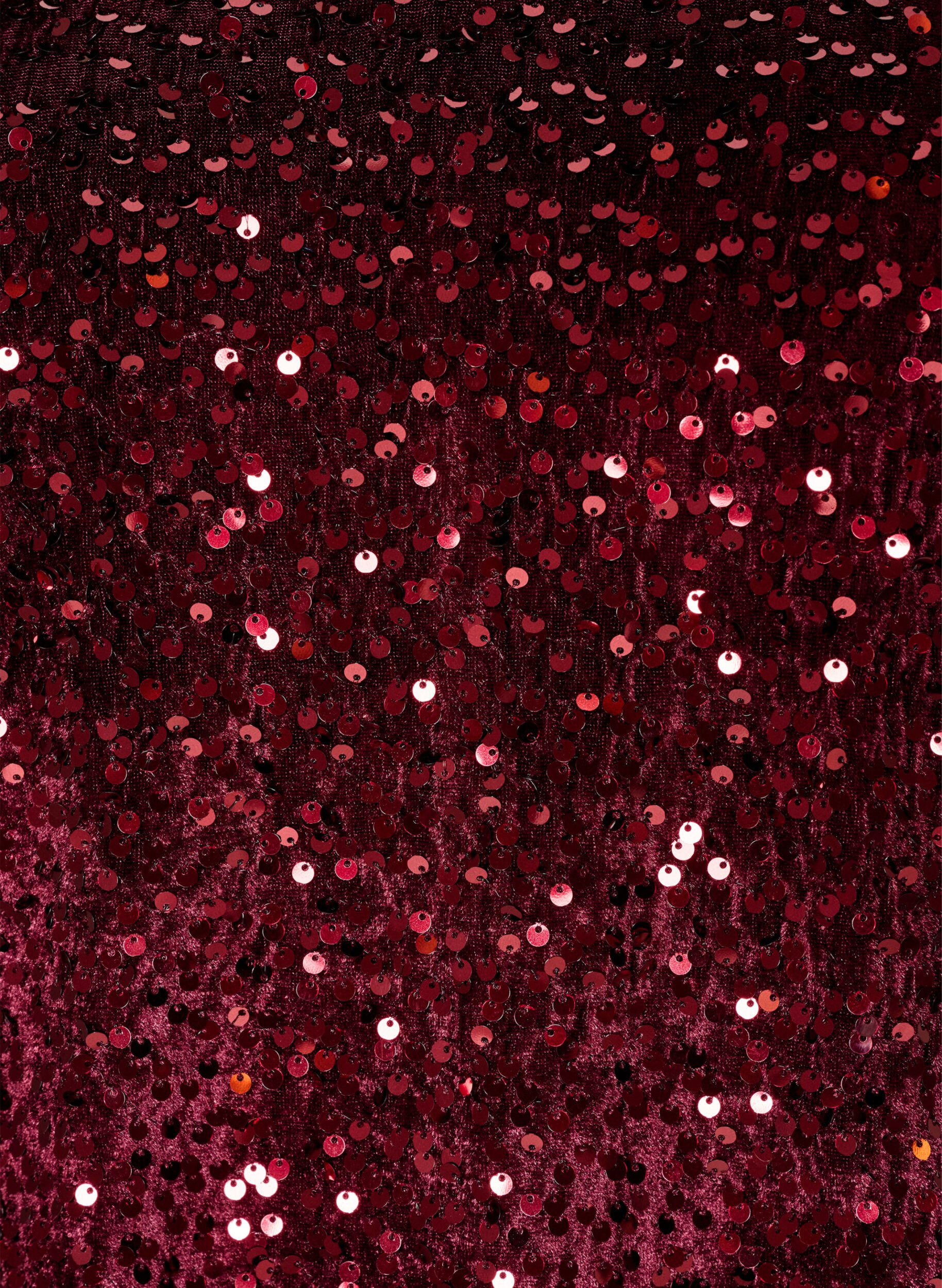 ZizziKurzes Kleid mit Pailletten in A-Linie, Rot, Packshot image number 2