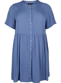 A-Linien-Kleid aus Viskose mit kurzen Ärmeln